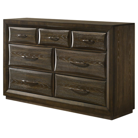Fuller 7-drawer Bedroom Dresser Cabinet Dark Oak