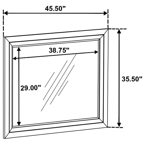Fuller Bedroom Dresser Mirror Dark Oak