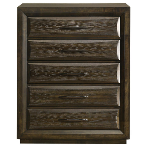 Fuller 5-drawer Bedroom Chest of Drawers Dark Oak