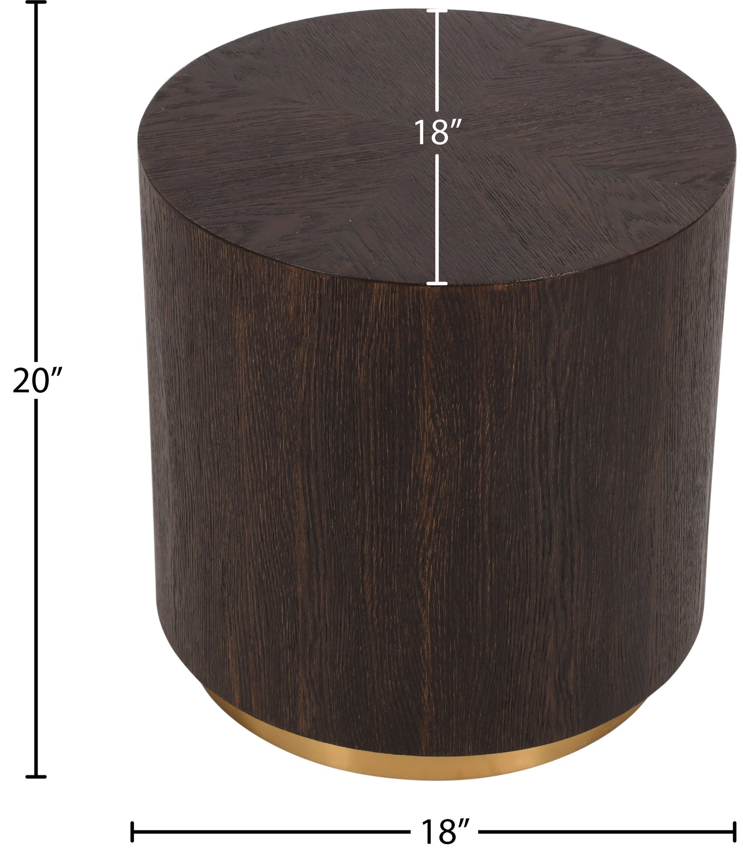 penny brown oak end table e