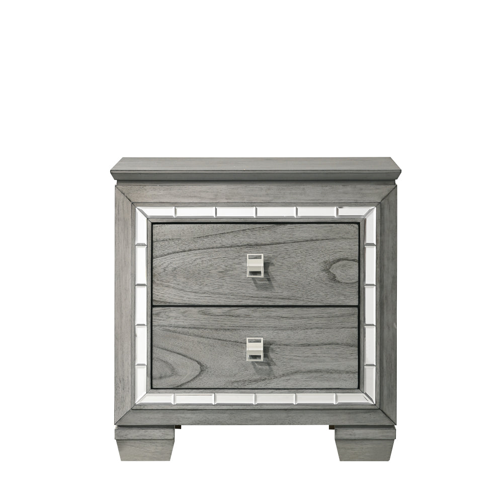 altair nightstand, light gray oak finish