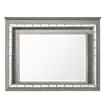 Altair Mirror W/Led, Light Gray Oak Finish