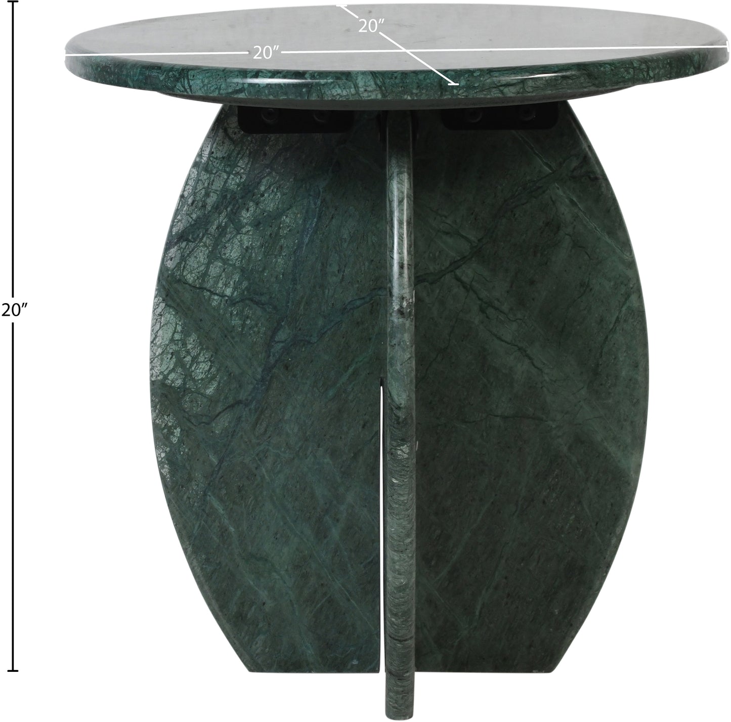 treviso green end table