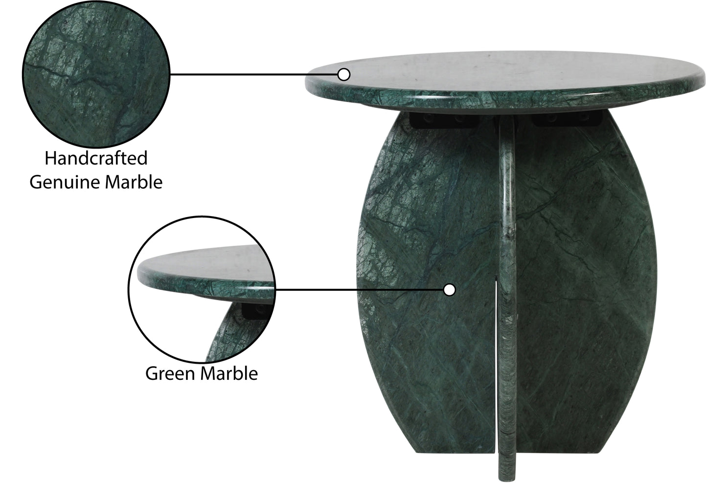 treviso green end table