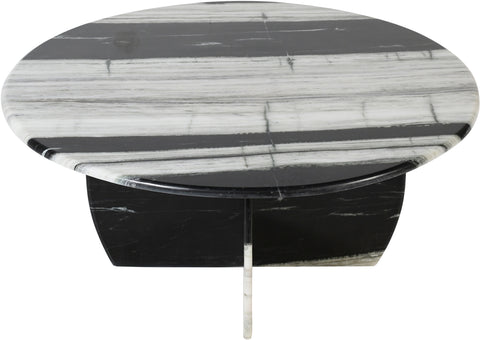 Nola Panda Genuine Marble Coffee Table, 1 Piece