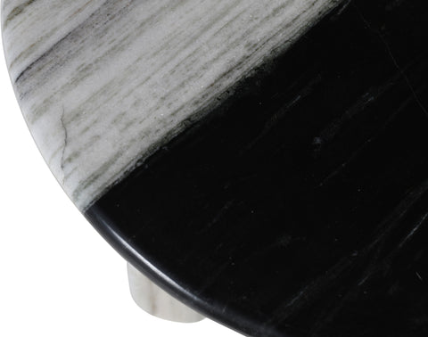 Nola Panda Genuine Marble End / Side Table, 1 Piece