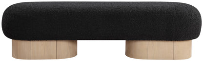 Westbourne Black Boucle Fabric Bench