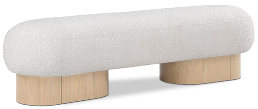 Westbourne Cream Boucle Fabric Bench