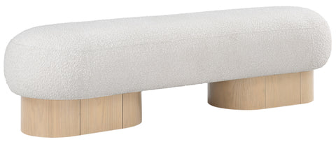 Westbourne Cream Boucle Fabric Bench