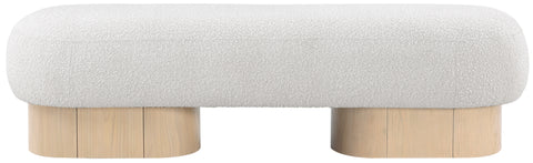 Westbourne Cream Boucle Fabric Bench