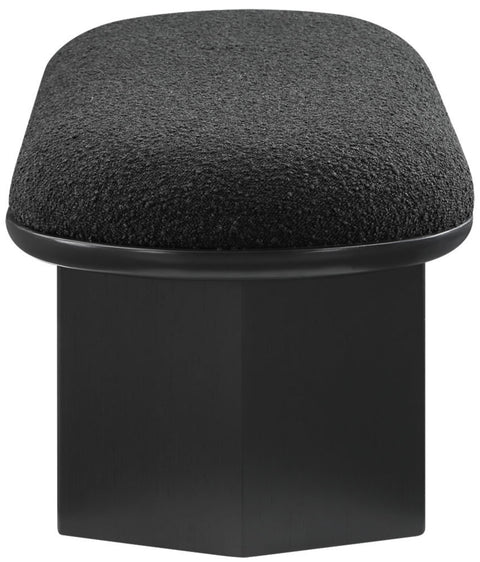 Stryker Black Boucle Fabric Bench Black