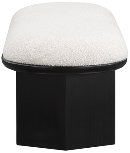 Stryker Cream Boucle Fabric Bench Cream