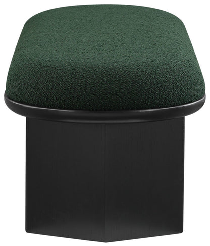 Stryker Green Boucle Fabric Bench Green