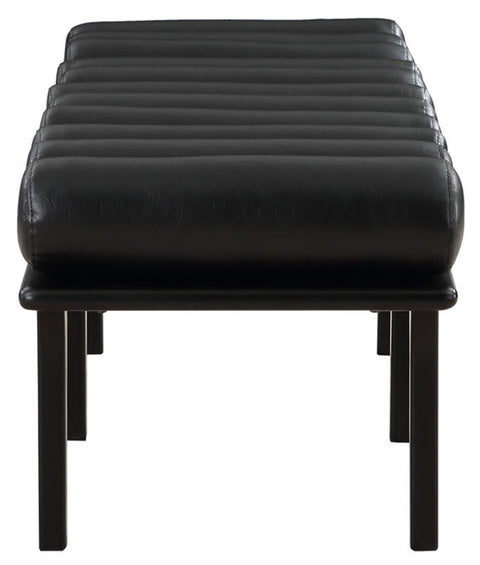 Immerse Black Faux Leather Bench Black