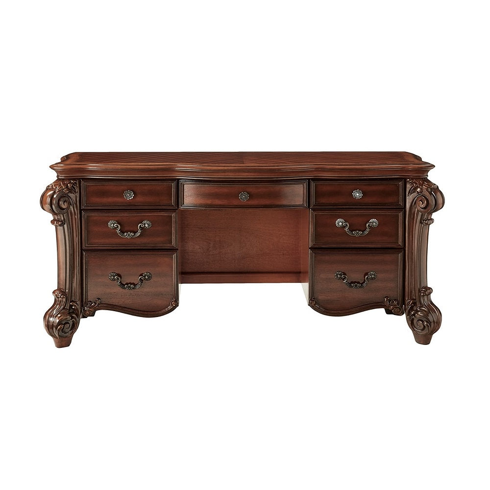 altmar vanity desk, cherry finish