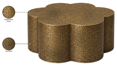 Isolde Brass Iron Coffee Table, 1 Piece