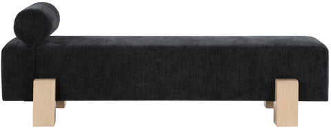 Westfield Black Chenille Fabric Bench