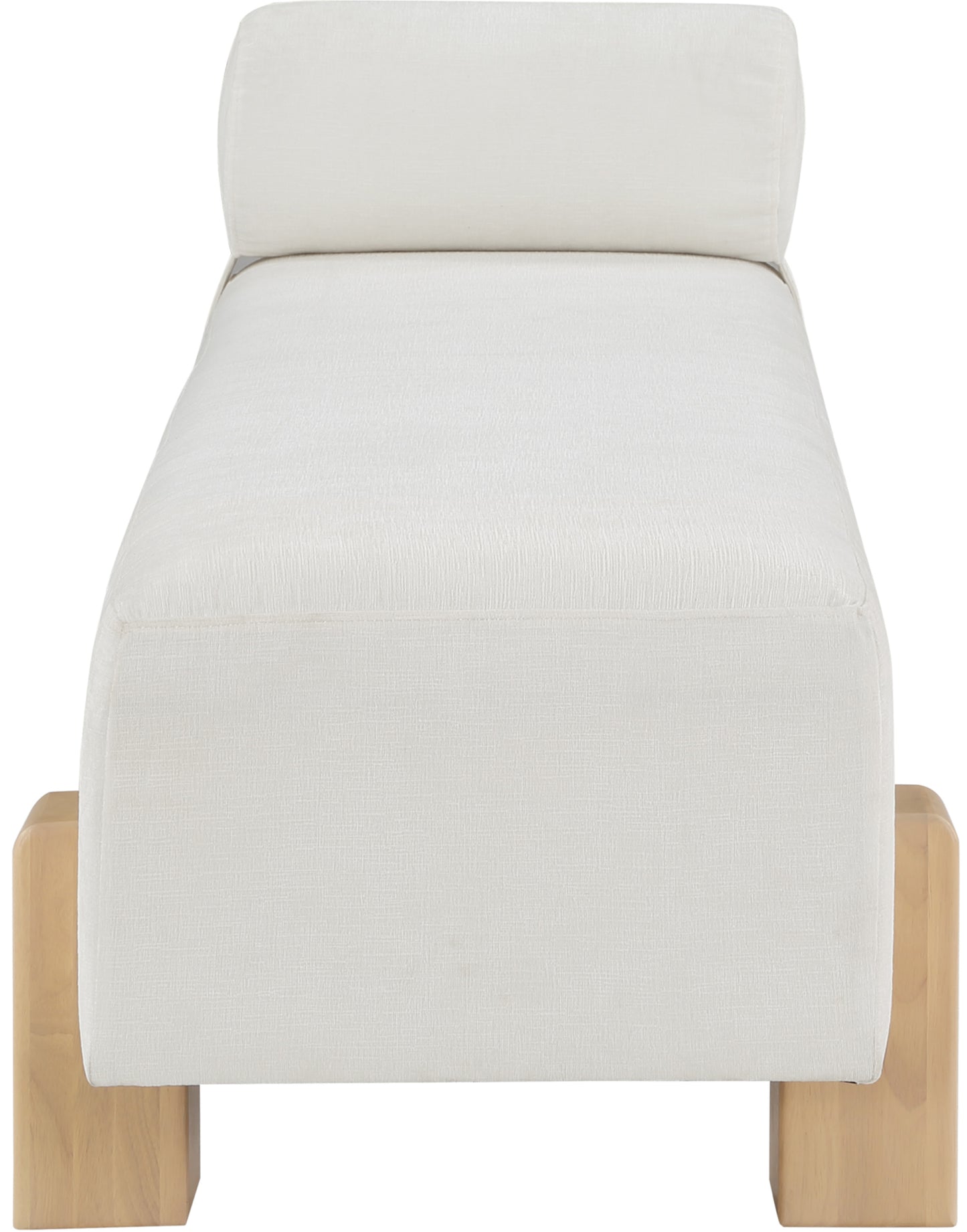 westfield cream chenille fabric bench