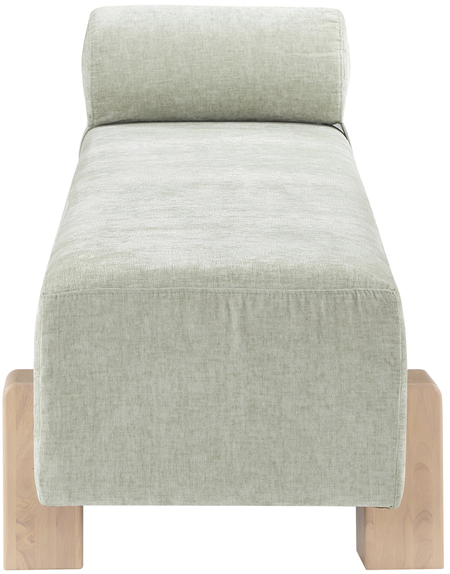 logan mint green chenille fabric bench mint