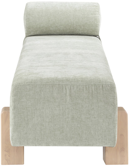 Logan Mint Green Chenille Fabric Bench Mint