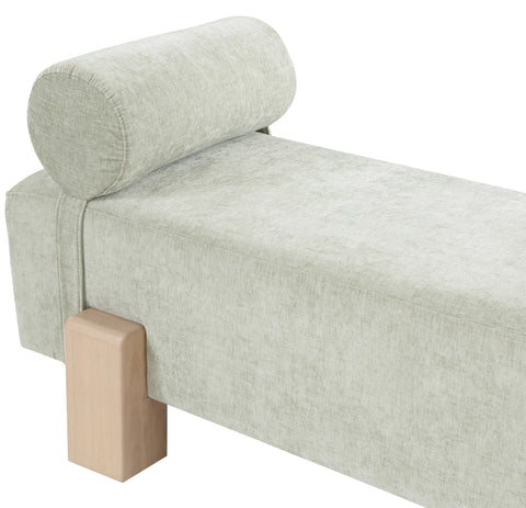 Westfield Mint Green Chenille Fabric Bench