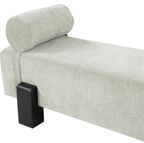Logan Mint Green Chenille Fabric Bench Mint