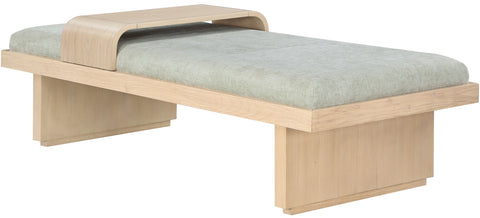 Zaire Mint Green Chenille Fabric Bench