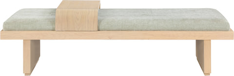 Zaire Mint Green Chenille Fabric Bench
