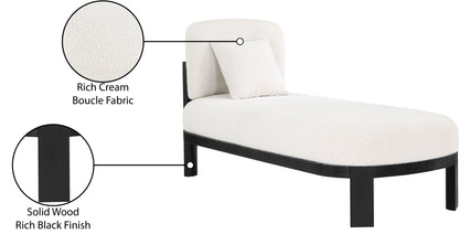 Kelvin Cream Boucle Fabric Chaise/Bench