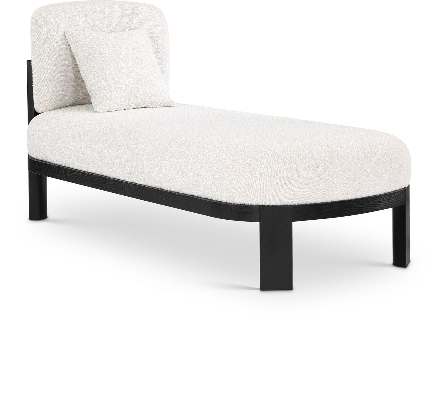 kelvin cream boucle fabric chaise/bench