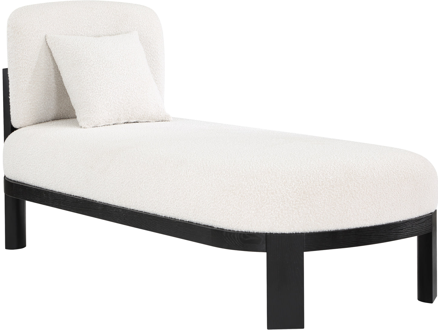 kelvin cream boucle fabric chaise/bench