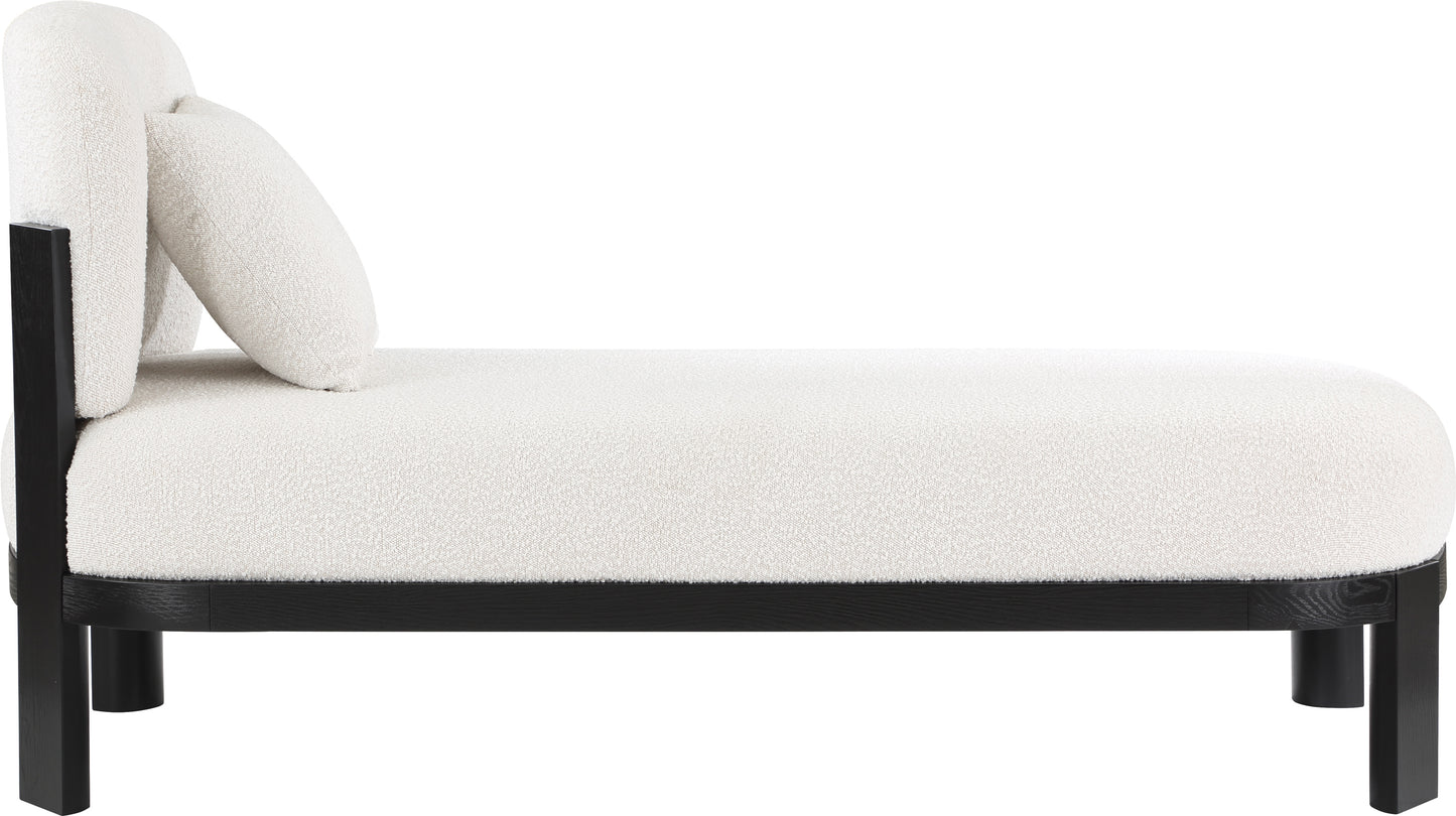 kelvin cream boucle fabric chaise/bench