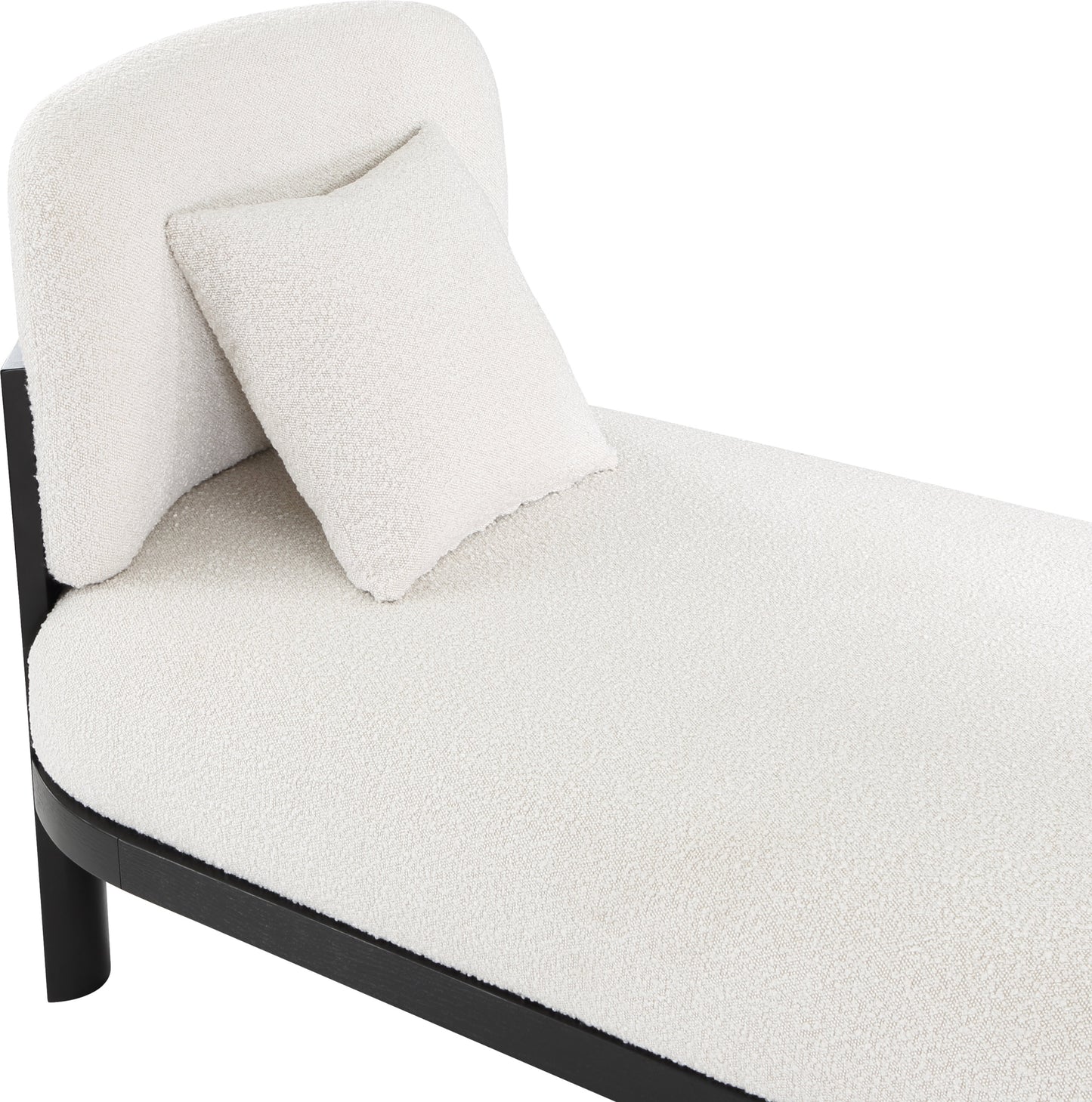 kelvin cream boucle fabric chaise/bench