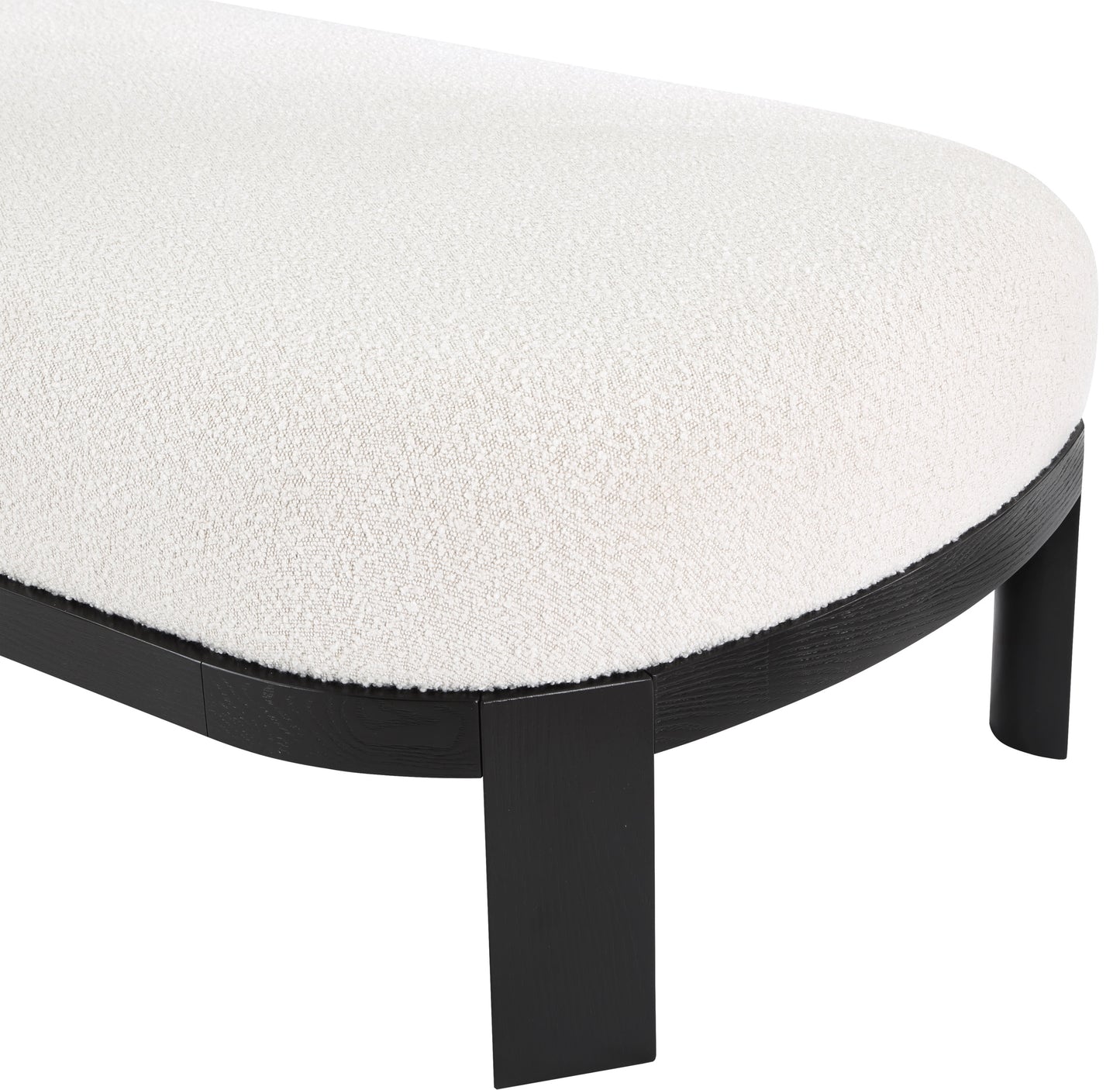 kelvin cream boucle fabric chaise/bench