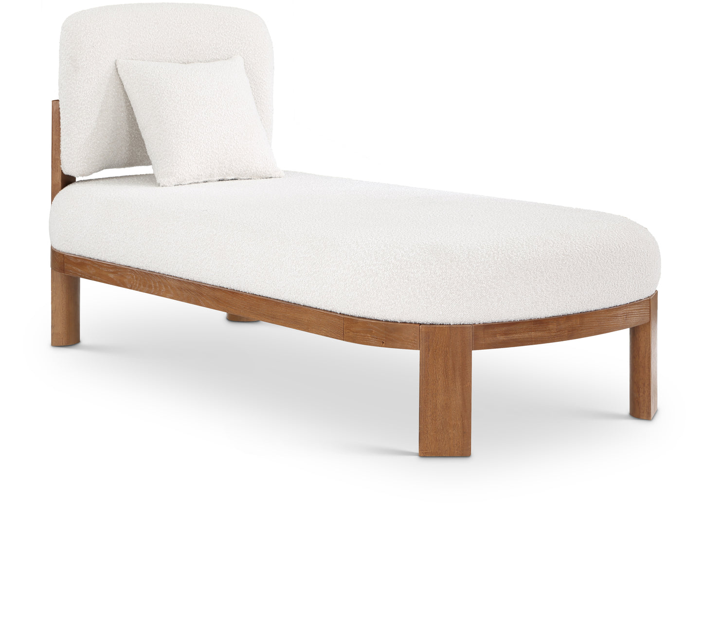 kelvin cream boucle fabric chaise/bench