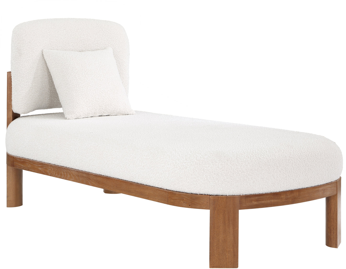 kelvin cream boucle fabric chaise/bench