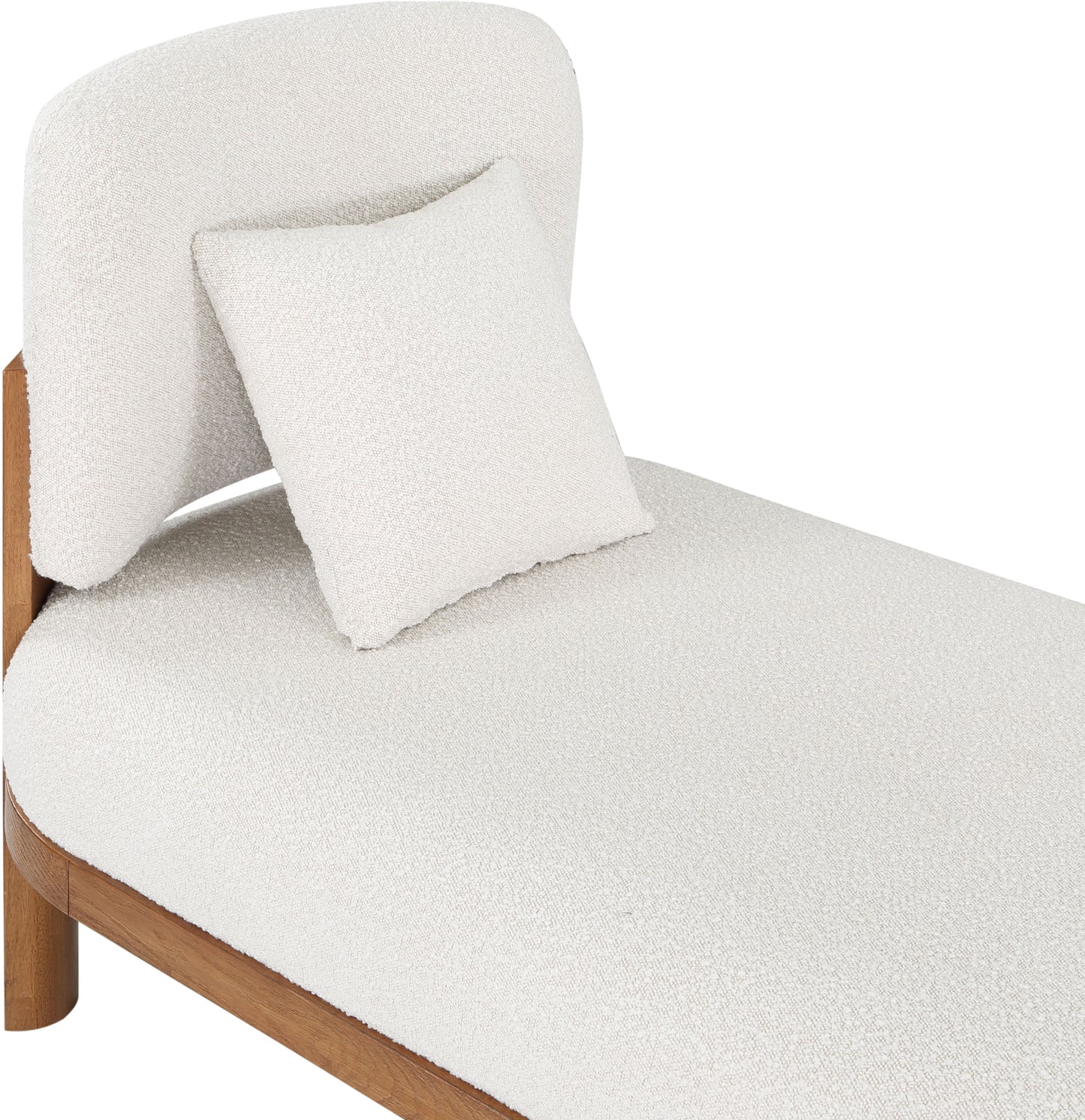 kelvin cream boucle fabric chaise/bench