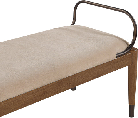 Harper Beige Fabric Upholstered Bench, 1 Piece