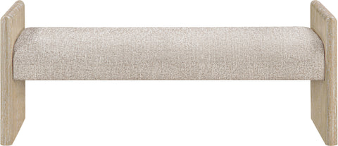 Opal Beige Fabric Upholstered Bench, 1 Piece