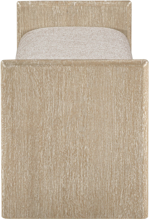 Opal Beige Fabric Upholstered Bench, 1 Piece
