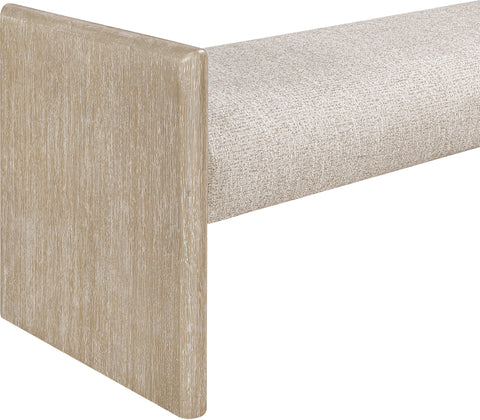 Opal Beige Fabric Upholstered Bench, 1 Piece
