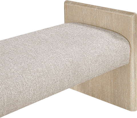 Opal Beige Fabric Upholstered Bench, 1 Piece