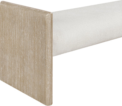 Opal Cream Fabric Upholstered Bench, 1 Piece