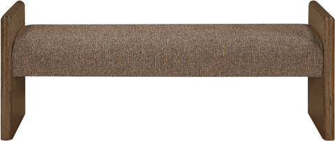 Opal Brown Fabric Upholstered Bench, 1 Piece