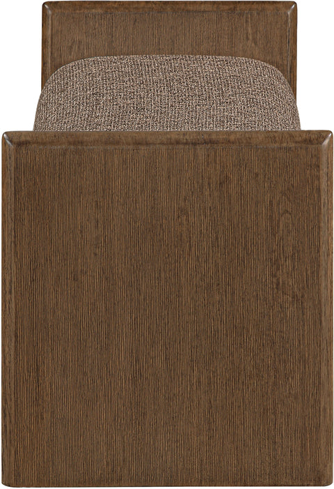 Opal Brown Fabric Upholstered Bench, 1 Piece