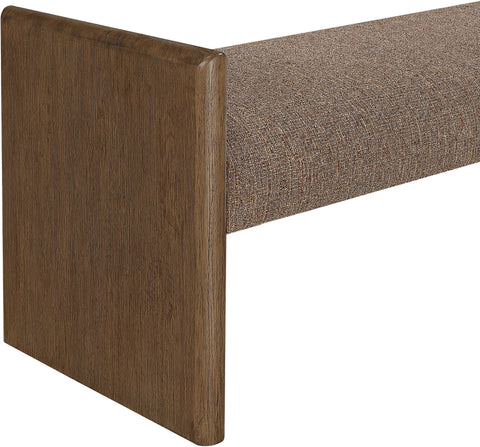 Opal Brown Fabric Upholstered Bench, 1 Piece