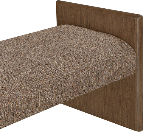 Opal Brown Fabric Upholstered Bench, 1 Piece