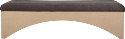 Capsule Brown Velour Fur Fabric Bench