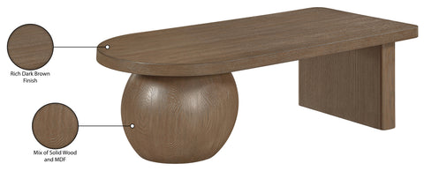 Darcy Brown Ash Wood And Oak Veneer Coffee Table, 1 Piece