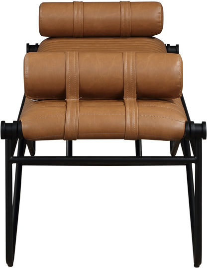 Oakmont Cognac Vegan Leather Bench